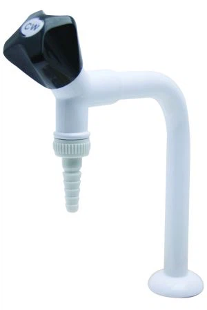 सिंगल वे बेंच टॉप GOOSENECK लैब वाटर नल